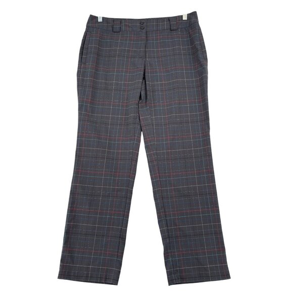 Slazenger Golf Trousers Pants Womens Size 10 Gray Plaid Casual Sporty TINY FLAW - Picture 1 of 12